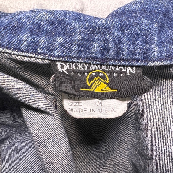 Rocky Mountain Jeans Denim Duster Jacket 90s EUC size M to L Made in USA - Picture 8 of 10